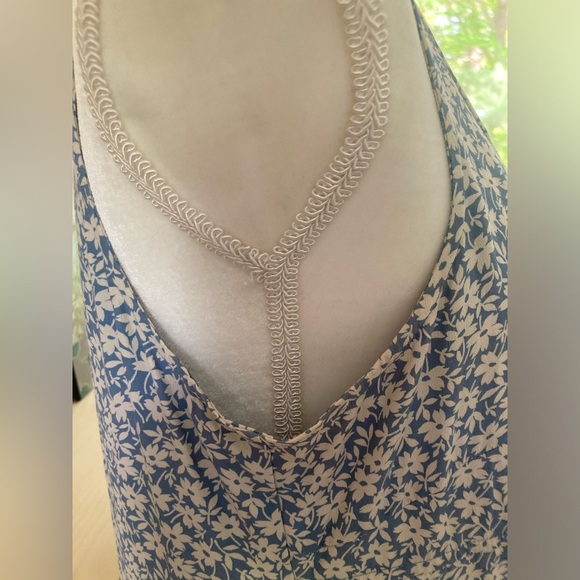 Vintage J.Crew Blue Floral Dress - Picture 6 of 10